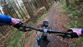 Thetford forest High Lodge Berms Limeburner trail  cheeky overtake [upl. by Ahsiret]