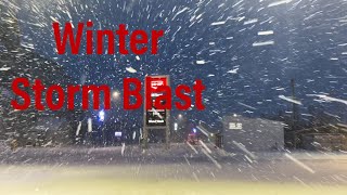 Manitoba Winter Storm With Strong Winds and Snowfall Warning [upl. by Einnad]