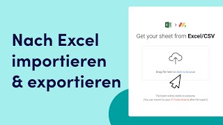 Nach Excel importieren und exportieren  Deutsch CC  mondaycom Deutsch [upl. by Gemini]