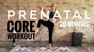 20 Minute Prenatal Core Workout  First amp Second Trimester  Low Impact [upl. by Liuqa]