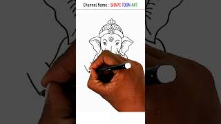 Easy Lord Ganesha drawing  Ganesh chaturthi drawing 2024  shorts lordganesha ganeshchaturthi [upl. by Kleon]