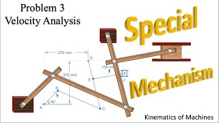 Velocity Analysis of mechanism  Special Mechanism  velocity diagram  KOM [upl. by Omer693]