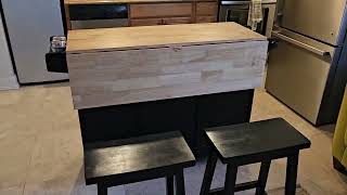 Homestyles Dolly Madison Kitchen Cart with Wood Top and Drop Leaf Breakfast Bar Review [upl. by Vida]