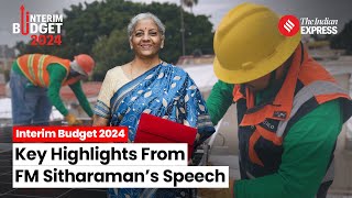 Budget 2024 Highlights FM Nirmala Sitharaman Retains Tax Rates Key Highlights From The Speech [upl. by Slemmer]