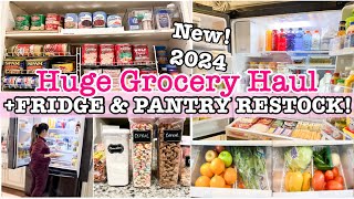 HUGE GROCERY HAUL 2024  FRIDGE RESTOCK amp PANTRY ORGANIZATION  KITCHEN CLEANING amp ORGANIZING [upl. by Lagas]