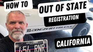 How to register an out of state vehicle in California easy step by step instructions [upl. by Rebma]