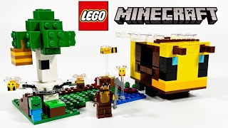 LEGO Minecraft The Bee Cottage 21241 Speed Build amp Review [upl. by Eikcin]