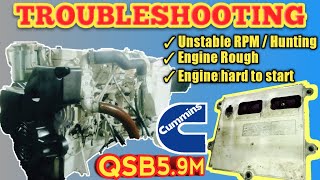 Troubleshooting Cummins QSB unstable RPM  Hunting RPM engine rough sound engine hard to start [upl. by Chancellor]