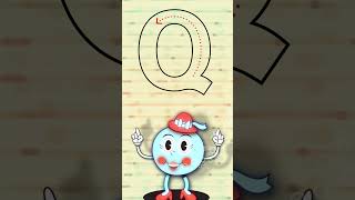 How to write Letter Q I Letter Tracing alphabet Q for Kids I Cartoon animation kidslearning kids [upl. by Mihar946]