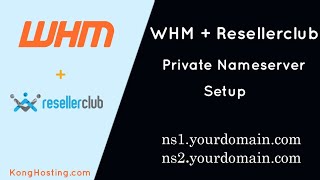 How To Setup Custom Private Nameservers In WHM And Reselleclub  Domain Nameserver [upl. by Kiley950]