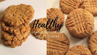 Healthy Peanut Butter Oatmeal Cookies  2 ways [upl. by Hamer696]