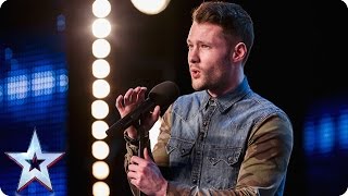 Golden boy Calum Scott hits the right note  Audition Week 1  Britains Got Talent 2015 [upl. by Trinidad]