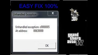 how to fix unhandled exception in GTA III AND GTA IV [upl. by Spanos759]