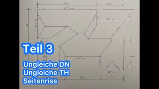 Teil 3 Dachausmittlung inkl Profil  Ungleiche DN und TH  Michael Levardi [upl. by Allimaj]