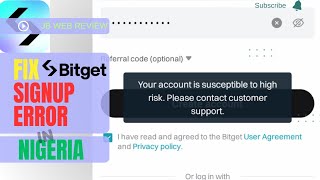 Fix Bitget Signup Error in Nigeria [upl. by Yhtrod]