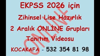 EKPSS 2026 için ZİHİNSEL LİSE ONLİNE EĞİTİM KURSLARIMIZ TANITIM VE SÜPRİZ VİDEOSU İZLEYİNİZ [upl. by Atteloc609]