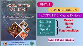 Activity2 Output Devices 2024 class9computer activities [upl. by Samot522]