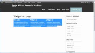 Sidebar Widget Manager for WordPress  Overview [upl. by Jimmie]