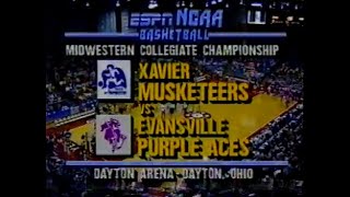 1989 Midwestern Collegiate Conference Championship Xavier vs Evansville NCAA Basketball Full Game [upl. by Alistair208]