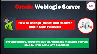 Weblogic Server  Change Admin User Password Reset and Recover [upl. by Azilanna]