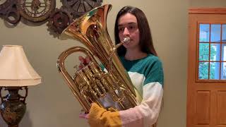 Euphonium solo from Eric Whitacres October [upl. by Wojcik836]