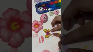 Mini card ✨🌸💌diy colorart youtubeshorts craft art shortvideo artshorts [upl. by Ayardna]