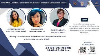 6a Sesión Seminario de La defensa de los derechos humanos en sede universitaria en México [upl. by Ahseele]