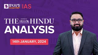 The Hindu Newspaper Analysis  14th January 2024  Current Affairs Today  UPSC Editorial Analysis [upl. by Pachton]