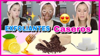 3 EXFOLIANTES CASEROS Y NATURALES PARA LA CARA  PIEL SUAVE Y BONITA  NatyGloss [upl. by Yettie]