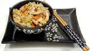 Fried rice with egg and chicken or other meat [upl. by Katonah]