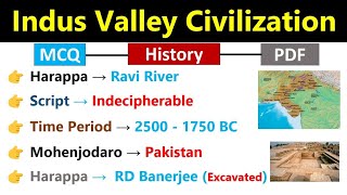 Indus Valley Civilization  Top MCQs  Ancient History  Indus Valley Civilization GK MCQs [upl. by Haldeman520]