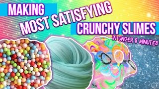 DIY MOST SATISFYING CRUNCHIEST SLIMES EVER in under 5 minutes  Slimeatory 24 [upl. by Eleazar]