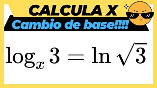 Ecuación LOGARÍTMICA con neperianos por CAMBIO DE BASE [upl. by Bilak]