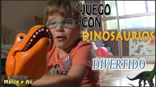 Juego con Dinosaurios  Trex y la nueva bolsa de Dinos [upl. by Ameehsat263]