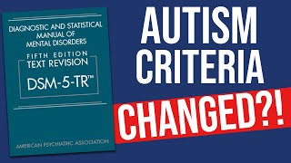 Autism Criteria Change  DSM5TR Updates to ASD ARFID ID  More [upl. by Carlye]