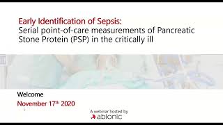 Abionic Symposium  Early Identification of Sepsis [upl. by Ydollem]