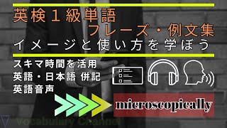 【英単語 フレーズ例文集】～英検1級Lv「microscopically」【スキマ時間活用】 [upl. by Tnahsarp]