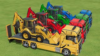 COLOURS OF LOADER  CAT BACKHOE LOADERS IN FS22  FARMING SIMULATOR 22 [upl. by Arihsan]