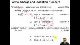 Chapter 08  27  Formal Charge and Oxidation Numbers [upl. by Ecar]