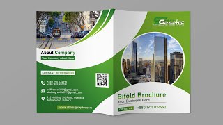 Creative Bifold Brochure Design  Photoshop Tutorial [upl. by Armbruster567]