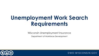 Unemployment Work Search Requirements [upl. by Atiniv]