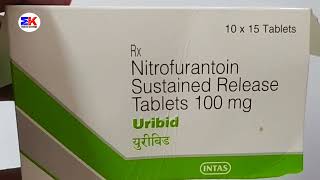 Uribid Tablet  Nitrofurantoin Tablet  Uribid Tablets Use Benefits Dosage review in Hindi [upl. by Alisun]