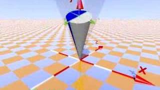 Precession of a forcefree symmetric top detailed animation [upl. by Zetnom]