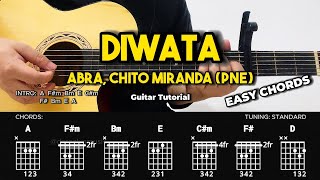 Diwata  Abra ft Chito Miranda  Easy Guitar Tutorial For Beginners CHORDS amp LYRICS guitarlesson [upl. by Nylakcaj387]