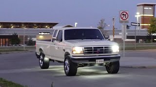 Wicked Truck Ford Powerstroke F250WheelsTunnedWhiteoutWhistle [upl. by Itraa]