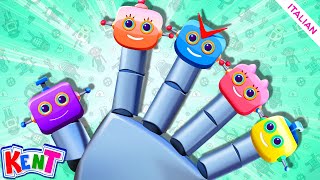 Famiglia Di Dita Robot 🤖  Robot Finger Family  Canzoni Per Bambini [upl. by Ahsemo]