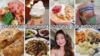 CHEAT DAY EVERYDAY pt 2  What I Eat in a Week RealisticIntuitive  College Campus Life [upl. by Ayardna]