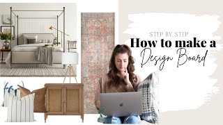 How to Make a Mood Board  How to Create a Design Board with Canva [upl. by Aisatsan724]