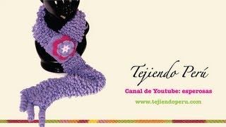 Bufanda en punto corderito a crochet Parte 1 [upl. by Natfa]