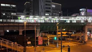 4k Akihabara Trains Coming and Going at Night  Tokyo Japan [upl. by Lirpa702]